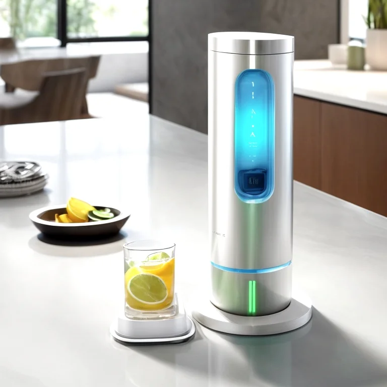 Interactive LED hydration reminder on device