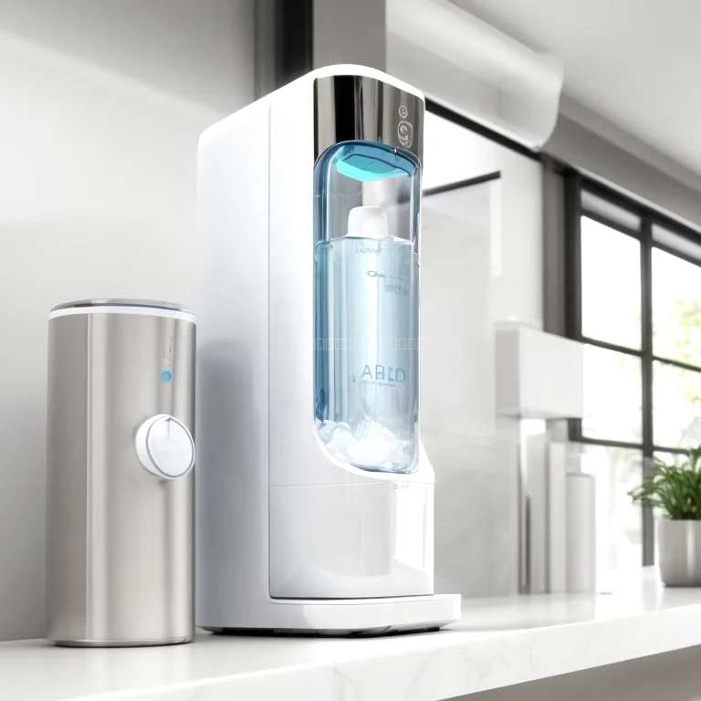 Smart water dispenser integrated in modern office setting